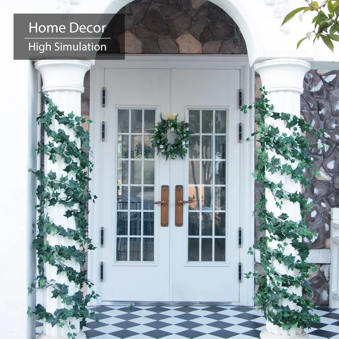 3/6PCS Artificial Vines Ivy Garland 6Ft Fake Vine Leaves Ivy Faux Hanging Plants for Indoor Outdoor Home Wall Wedding Room Decor