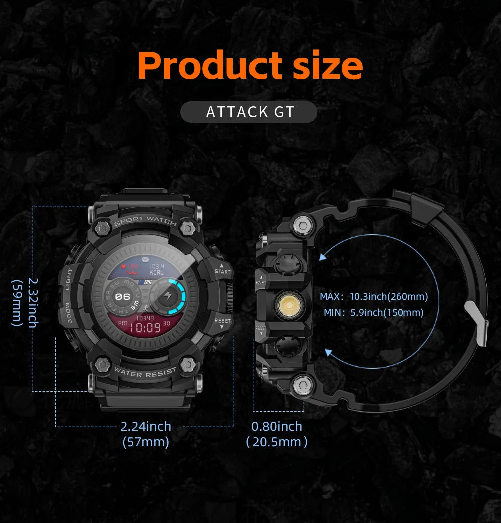 Fitness Smart Watch for Men with Heart Rate