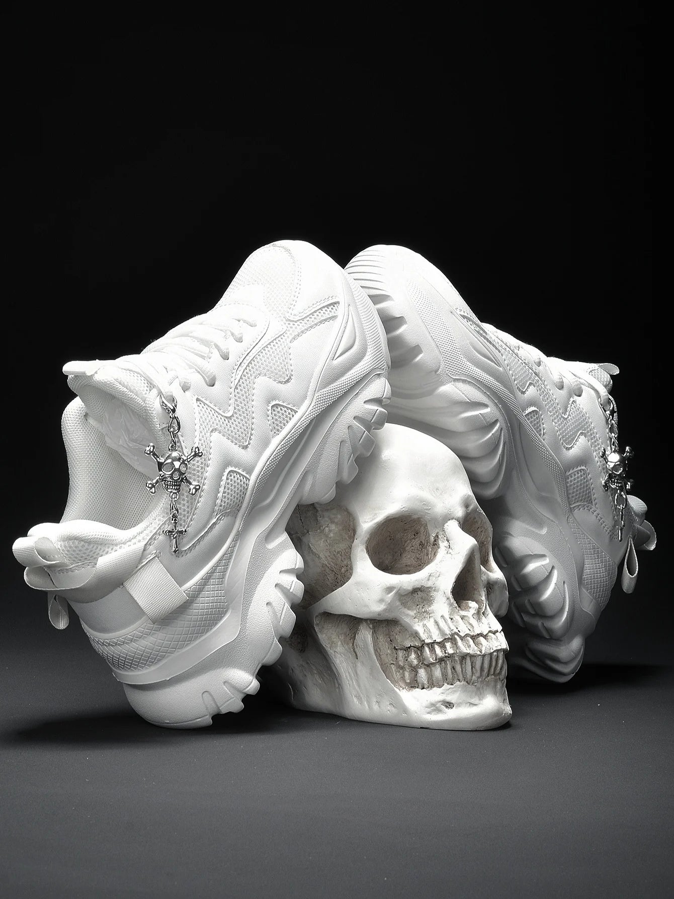 Women’s Punk Platform Sneakers Lace-Up High Heel Shoes