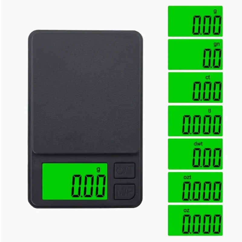 Precision Pocket Scale 1000g 0.1g Digital Gram Scale Backlit LCD Portable Jewelry Food Grain oz Tare Function Travel Use