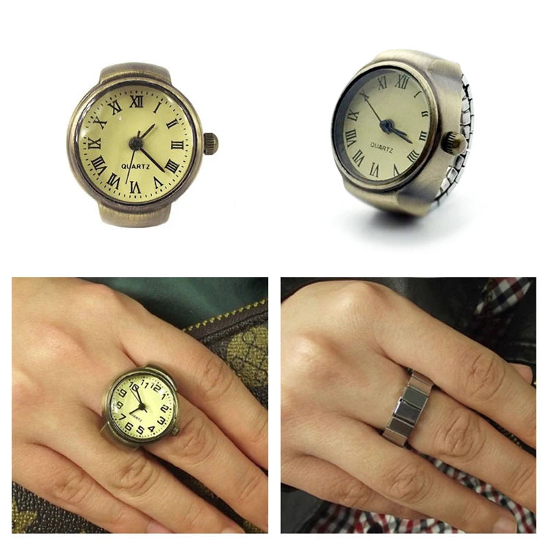 Fashion Rings Finger Watches for Women Men 2025 Fashion Party Quartz Watches Unisex Couple Rings Jewelry Gifts