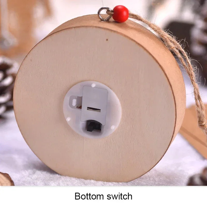 Christmas Decorations LED Night Light Luminous Christmas Tree Pendant Santa Claus Snowman Pendant Ornament Xmas Night Lights