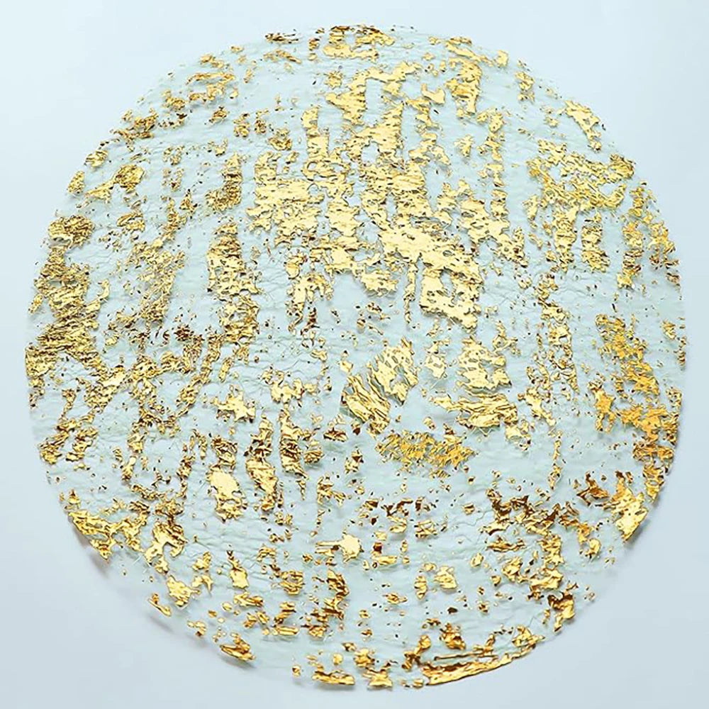 12pcs 13in Disposable Gold Placemats Set Birthday Party Decoration Gold Foil Placemats Wedding Graduation Baby Shower Decoration