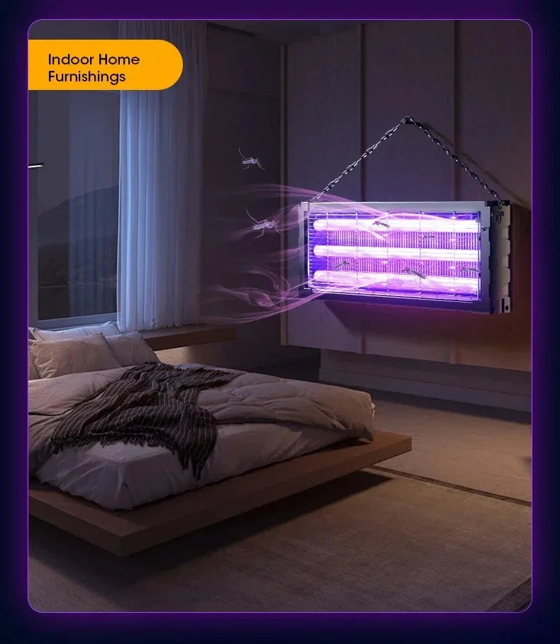 Solar Outdoor Mosquito Killer Lamp UV Light Trap Electric Shock Waterproof  Auto On Off Light Sensor Eco Friendly  Garden Camp