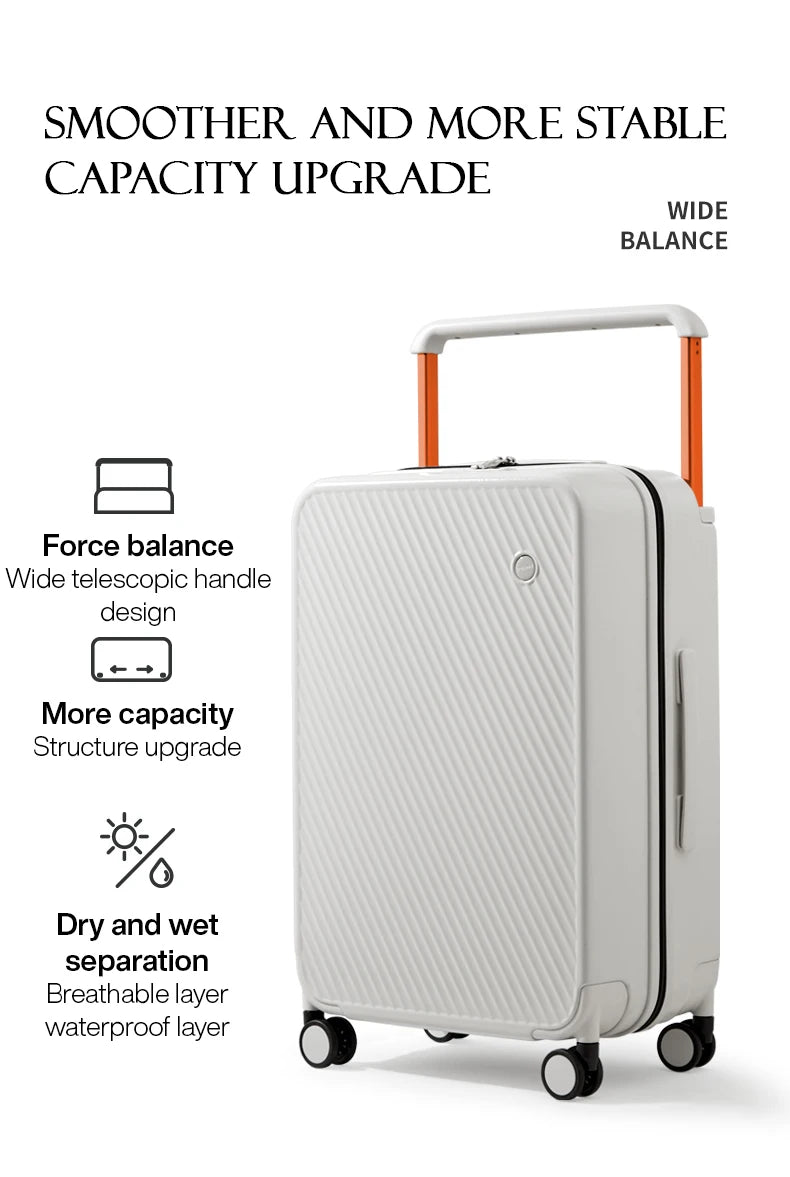 PC Hardside Travel Suitcase with Wide Handle & TSA Lock