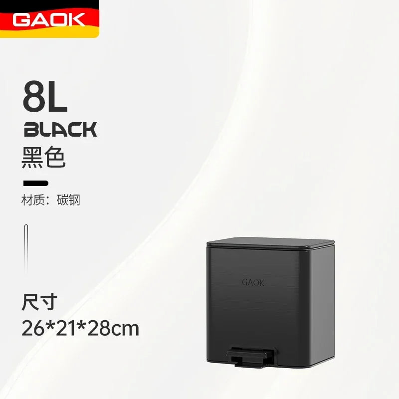 Kitchen Eye-Catching Garbage Can High-Standing Trash Bin Stylish Home Living Room Roller Creative Mobile Bedroom Bin