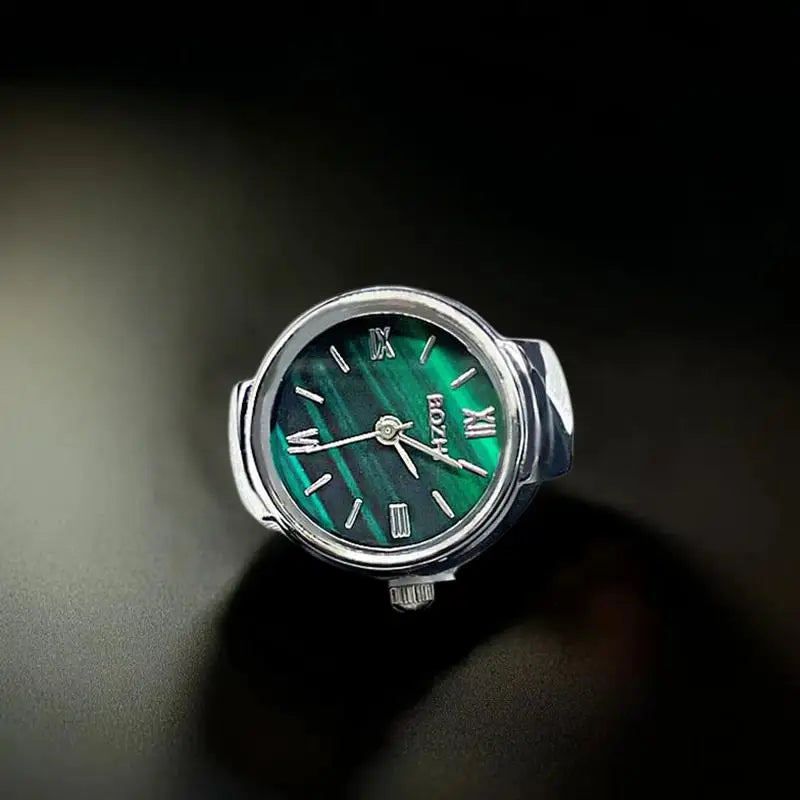 Fashion Forward Finger Watch Ring; Vintage Alloy Shell Design; Quartz Movement; An excellent choice for Men's and Women's Gift