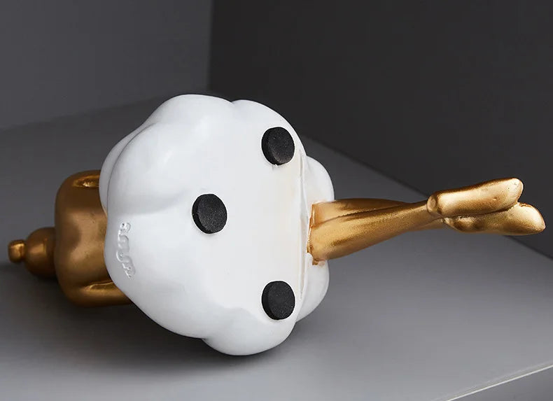 Cloud Girl Sculpture Abstract Art Figure Statue Modern Table Decoration Home Luxury Room Decor Aesthetic Design Figurine Crafts