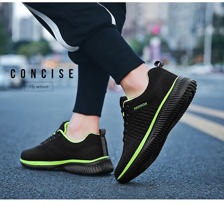 Men’s Lightweight Running Sneakers – Breathable Mesh Casual Shoes
