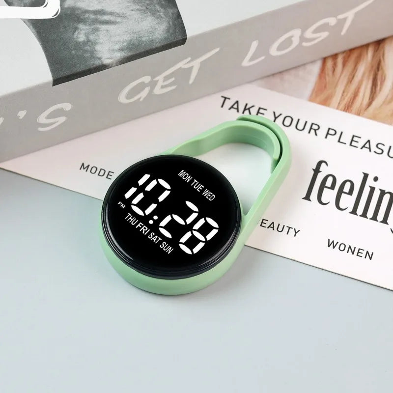 Luminous LED Electronic Watch Function Practical Digital Clock Pocket Watch for Student Mountaineer Portable Water Drop Keychain