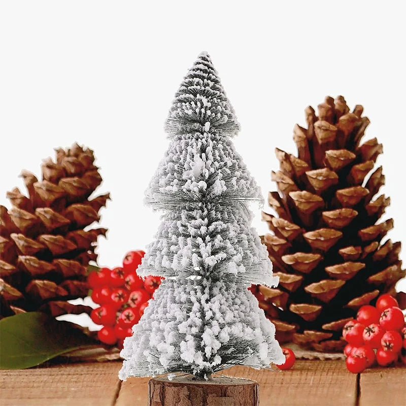 15-30cm Christmas Decoration Xmas Tree Small Cedar Pine for Home Room Decor Party New Year 2024 Navidad Ornaments Accessories