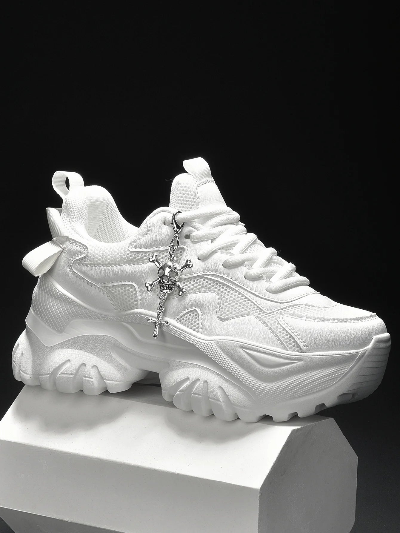 Women’s Punk Platform Sneakers Lace-Up High Heel Shoes