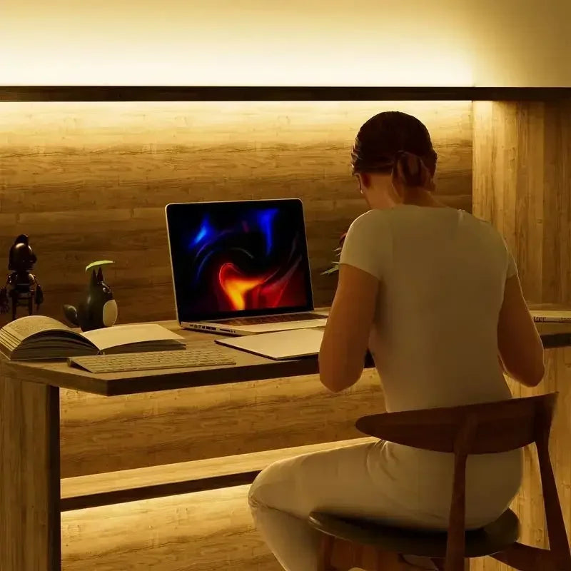 5V USB COB LED Light Strip Linear Touch Dimmable Flexible Diode Tape Home Christmas Lights TV Mirror Backlight Room Decoration