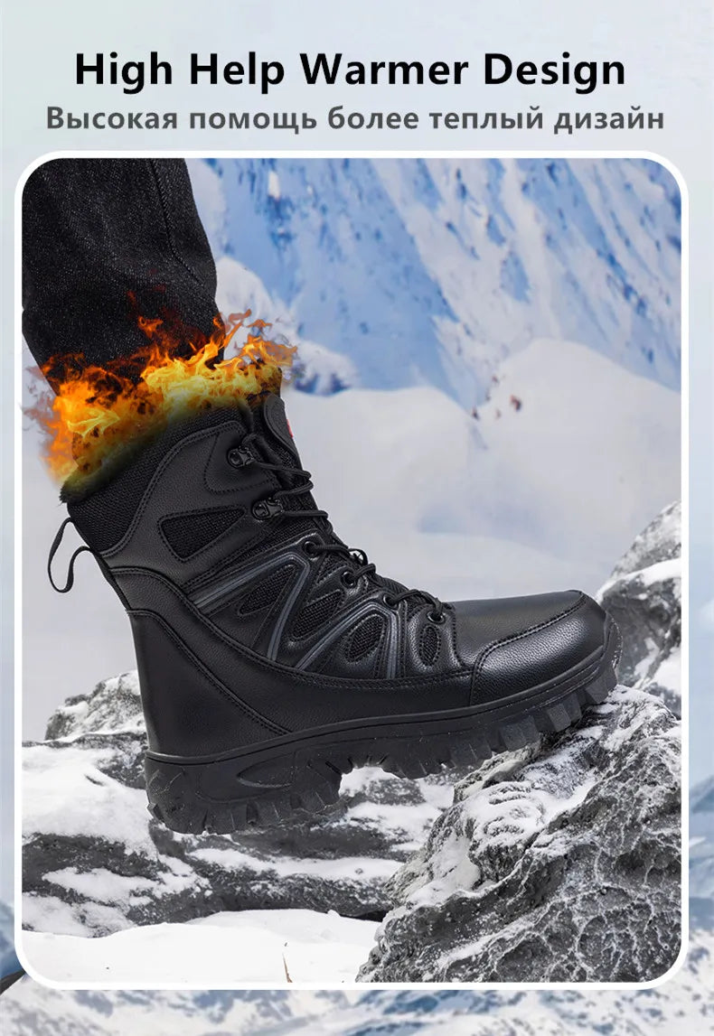 Men’s Waterproof EVA Rain Boots – Non-Slip Winter Snow Shoes