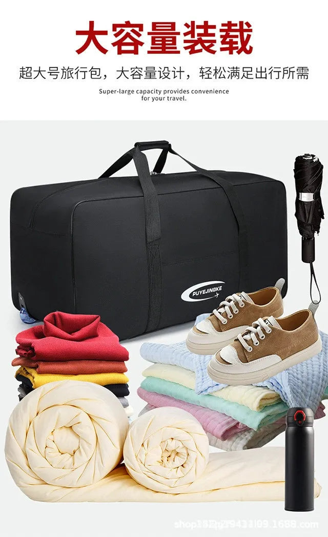 Camouflage Luggage Moving House Big Bag Thick Waterproof Oxford Cloth Moving Artifact Large Storage Men's Travel Bags Duffle Bag