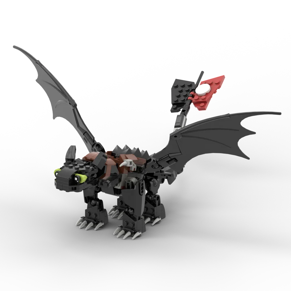 MOC Movie Train Dragon Figure Bricks Construction Toys For Boy Toothless Night Furied Dragon Building Blocks For Children Toys