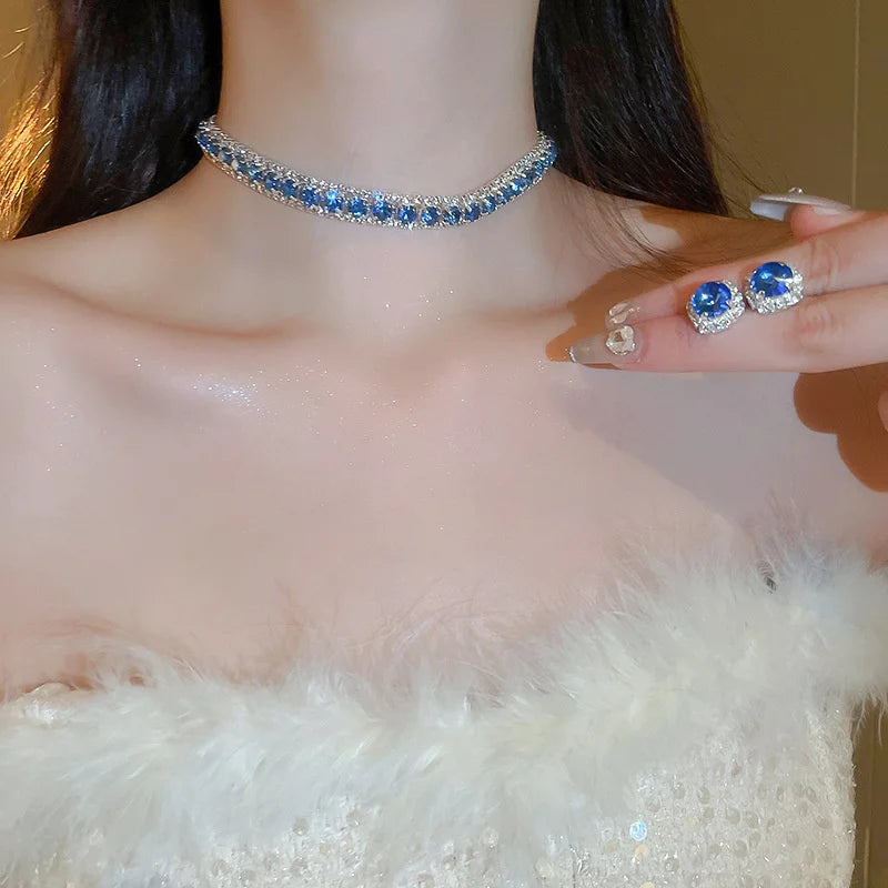 Crystal Necklace & Earrings Set for Women