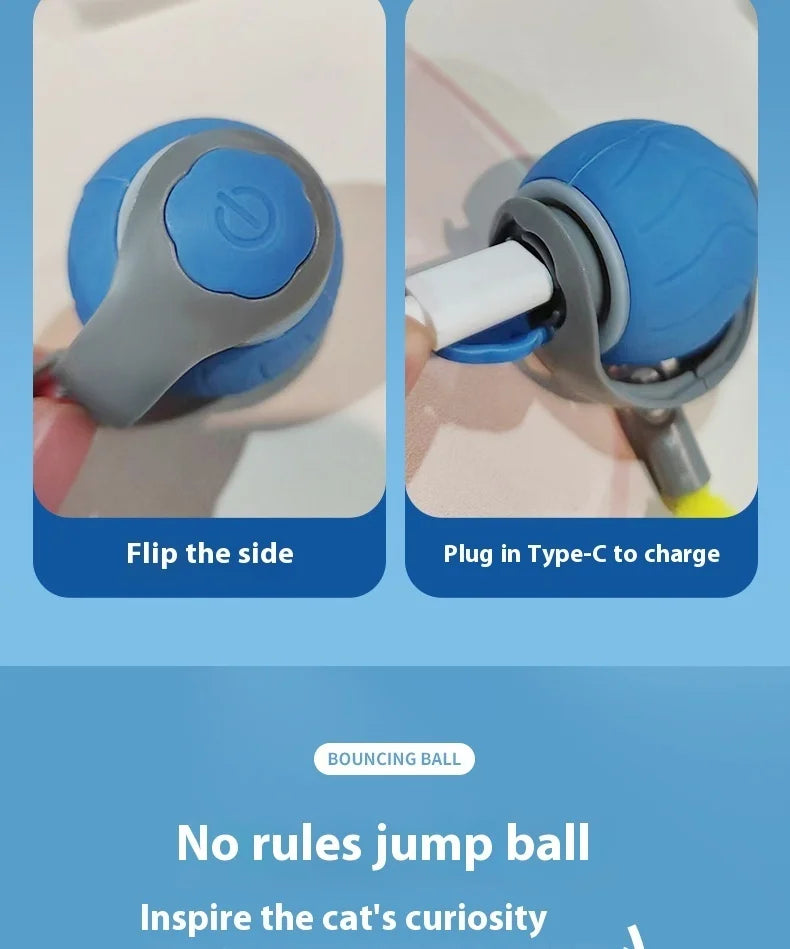 Smart Interactive Cat Toy Ball with Tail