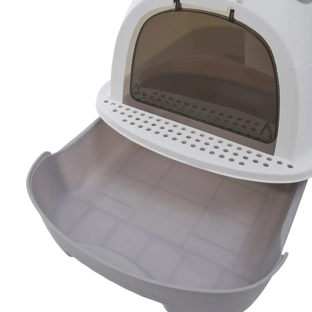 Enclosed Cat Litter Box with Drawer and Scoop