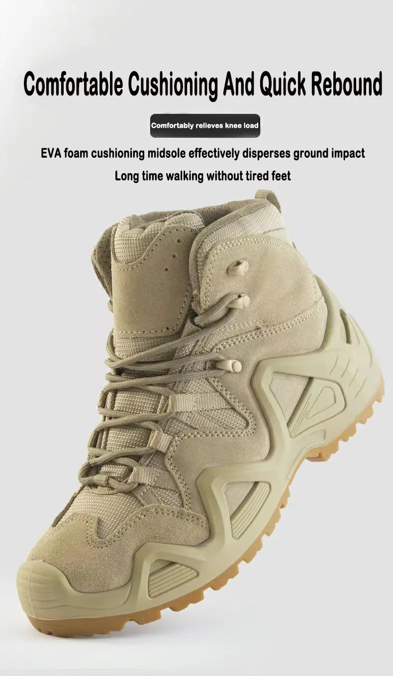 Men’s Waterproof Tactical Combat Boots – Outdoor Hiking & Work