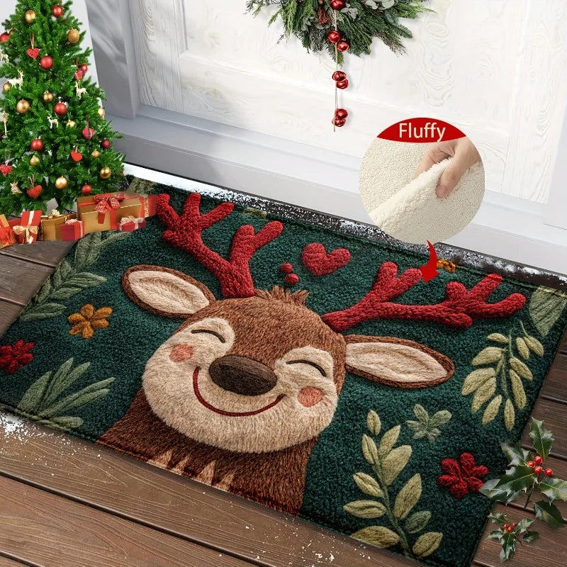 Christmas Door Mat Red Santa Claus Outdoor and indoor Gingerbread Man Carpet New Year 2026 Merry Christmas Home Decor Foot Mat