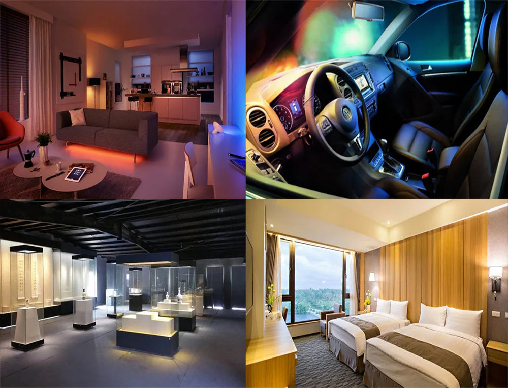 2835 5M 300 600 1200LEDs LED Strip DC12V 24V 120LEDs/m Home Waterproof IP65 Lamp Strip  Flexible And Cuttable Soft Lamp Bar