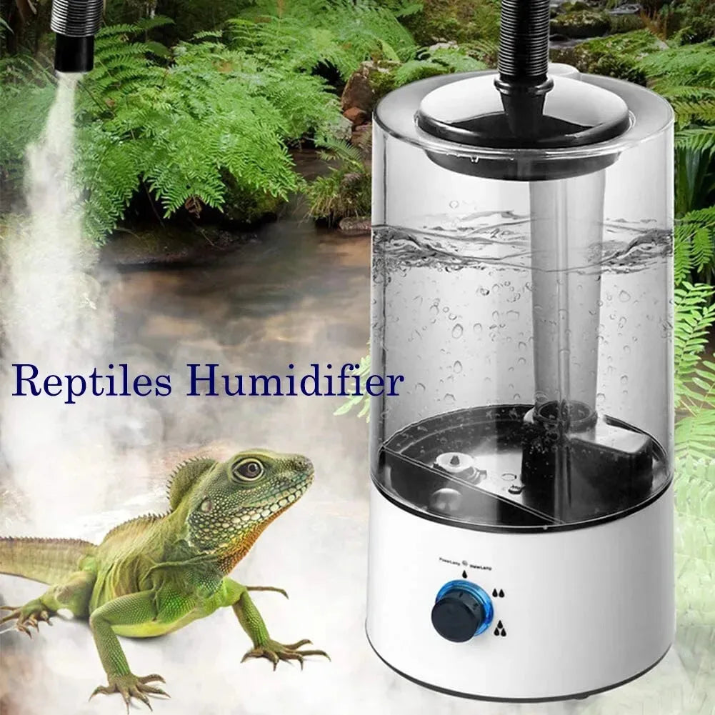 Reptile Fogger Humidifier Auto Shutdown Anti Dry Large Capacity for Turtle Chameleon Gecko Snake Terrarium Misting Machine