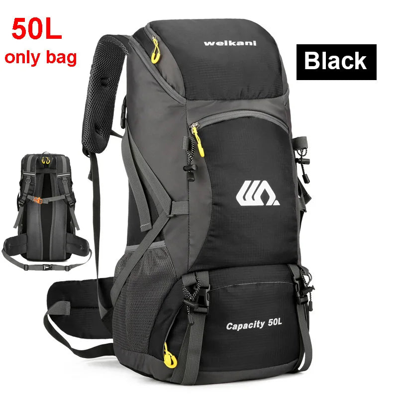 50L Waterproof Hiking Backpack with Shoe Pocket