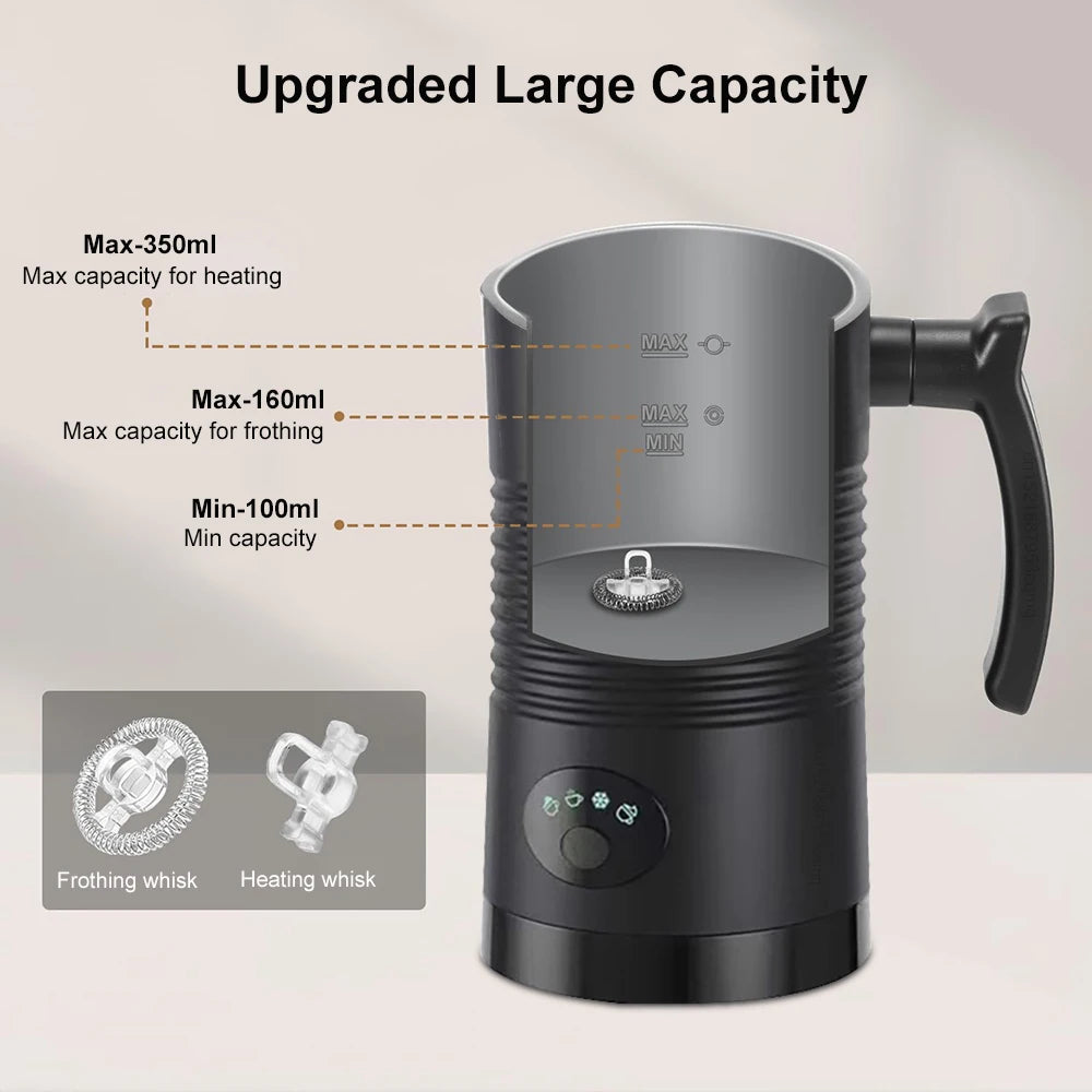 Electric Milk Frother 4 in 1 Hot and Cold Foam Maker for Milk Automatic Rotary Foamer for Coffee Cappuccino Latte Milk Frother