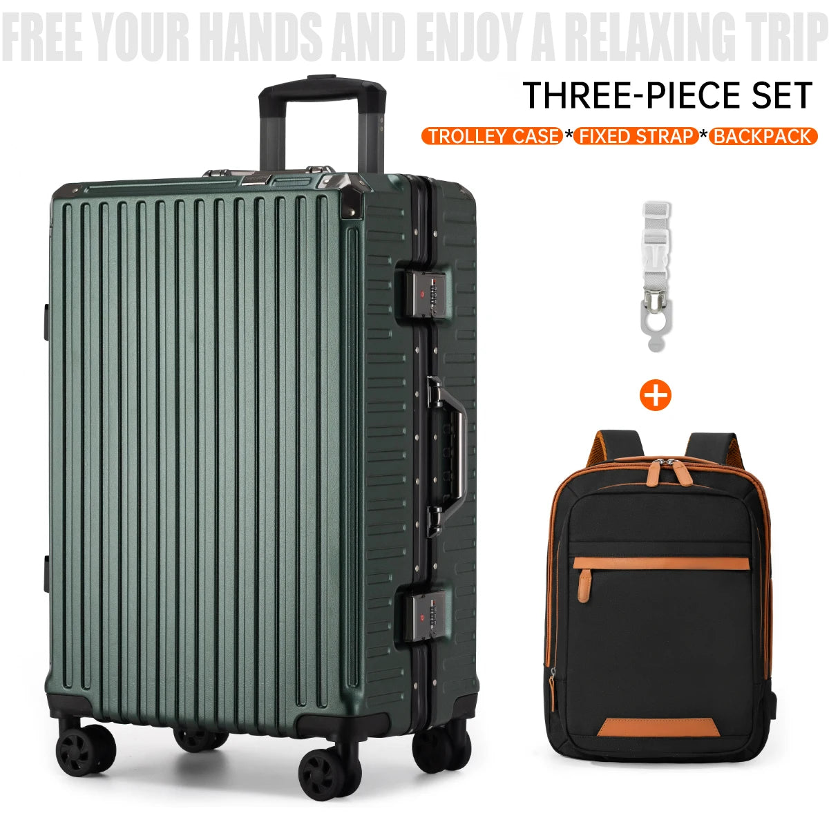 20 Inch Hardshell Carry-On Luggage with Aluminum Frame Lock
