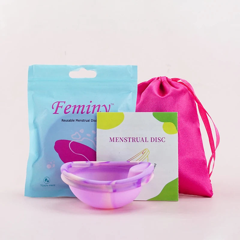 Medical Silicone Menstrual Disc With String Menstrual Cup Period Menstrual Collector Menstruation Disk Women Health Care Hygiene