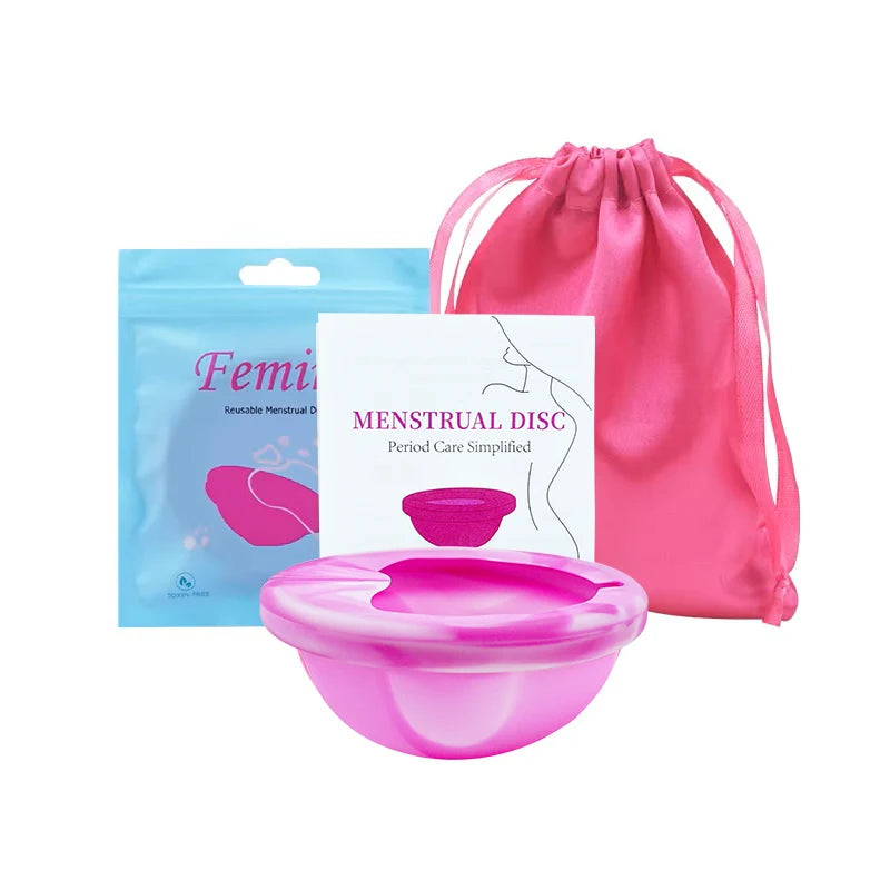 Medical Silicone Menstrual Disc With String Menstrual Cup Period Menstrual Collector Menstruation Disk Women Health Care Hygiene