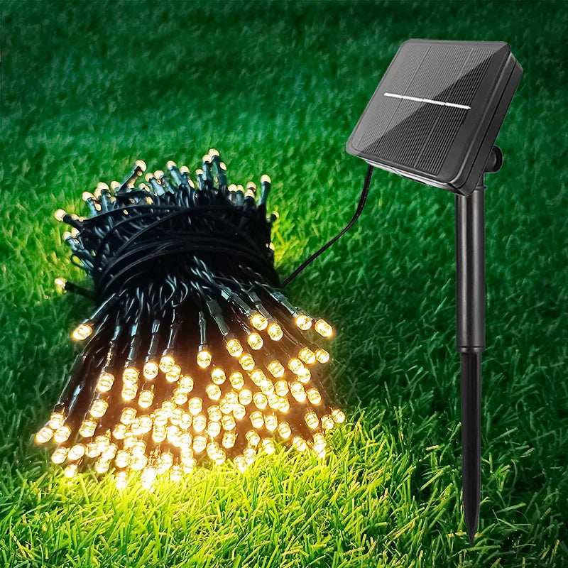 Solar String Fairy Light LED Waterproof Outdoor 5M/12M/22M Garland Street Lamp Festoon Christmas Party For Garden Decor
