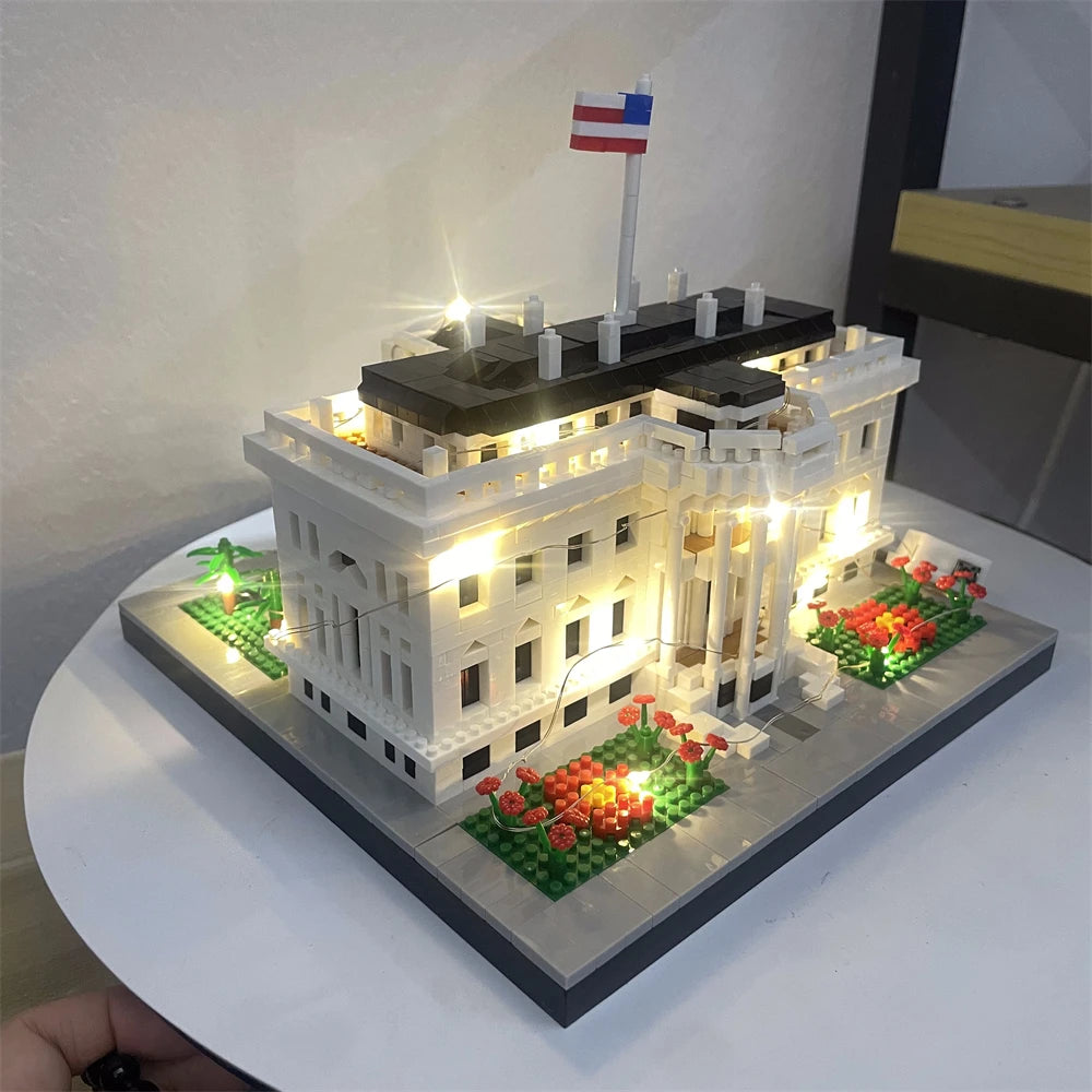 Presidential White House Micro Mini Building Block Toys Set:  Ideal Decorative Piece for Home and Office, Fantastic Gift Item