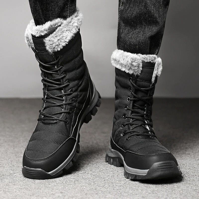 Men’s Winter Snow Boots – Waterproof Anti-Slip Outdoor Shoes