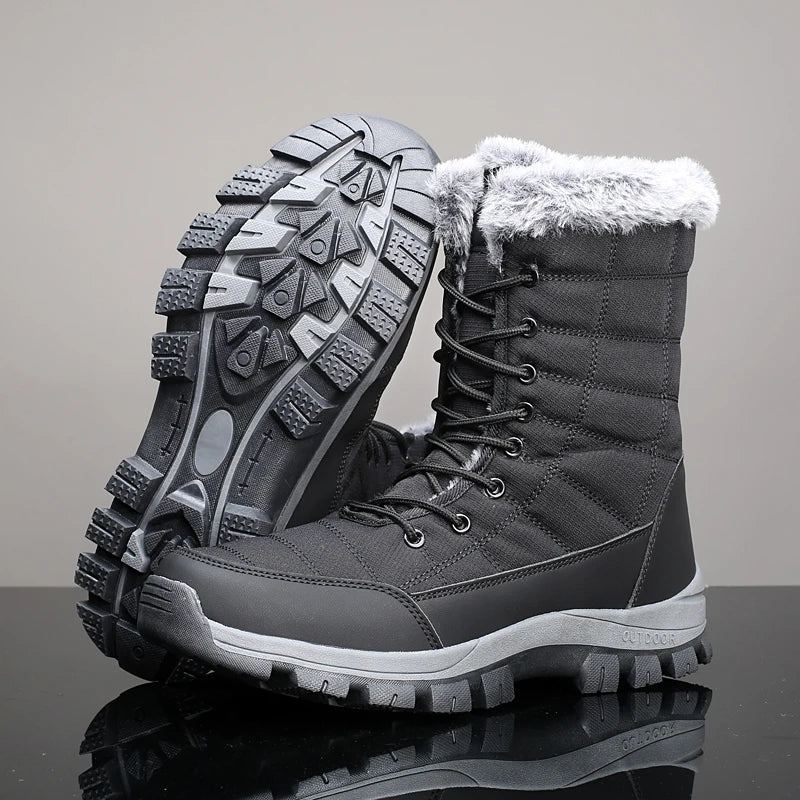 Men’s Winter Snow Boots – Waterproof Anti-Slip Outdoor Shoes