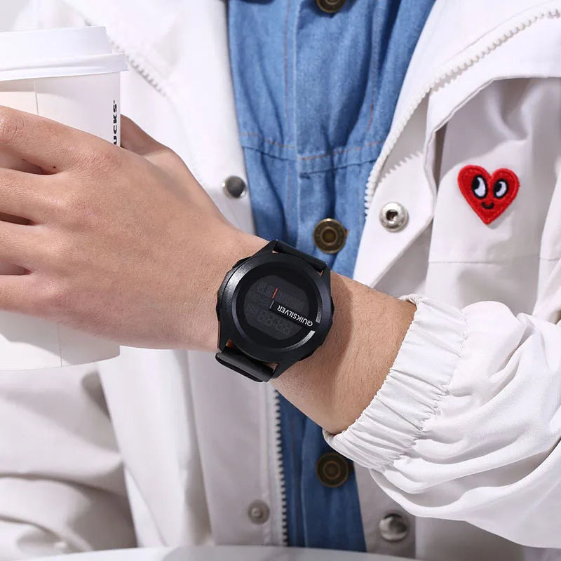 Men's Electronic Watch Multifunctional Waterproof Luminous Trend Sports Running Student Watch Fashionable