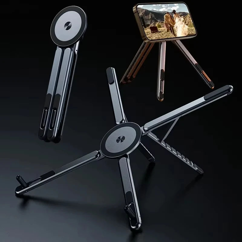Foldable Aluminum Laptop & Tablet Stand – Portable Adjustable Holder