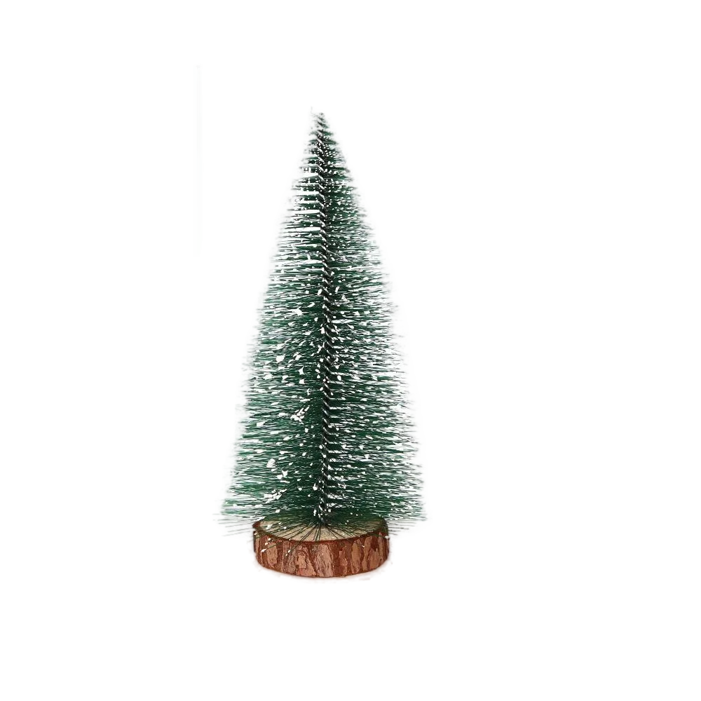 10Pcs Mini Christmas Tree Decor Snow Covered Pine DIY Ornaments for Home Party Bar Festive Miniature Evergreen Trees