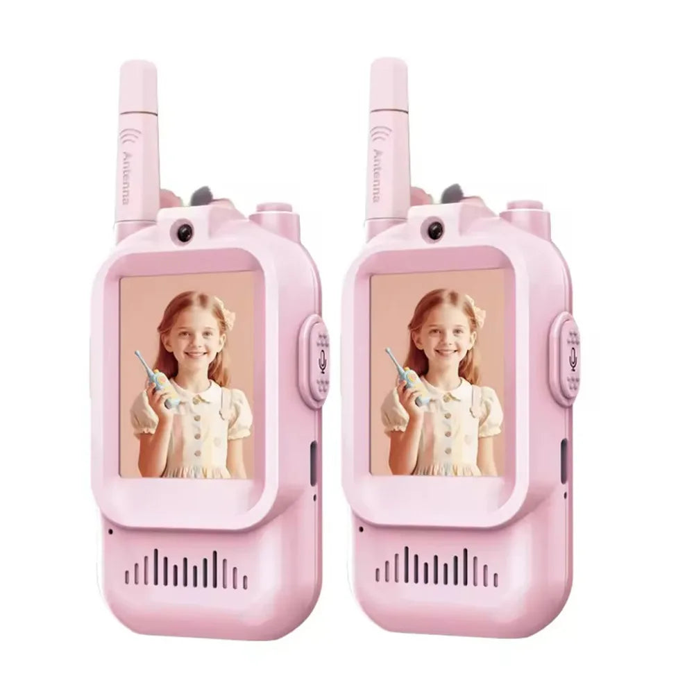 Video Walkie Talkies for Kids 2 Pack Rechargeable Toddler Toys  for Indoor Camping Travel  Birthday Gfits for Kids Ages 3-12