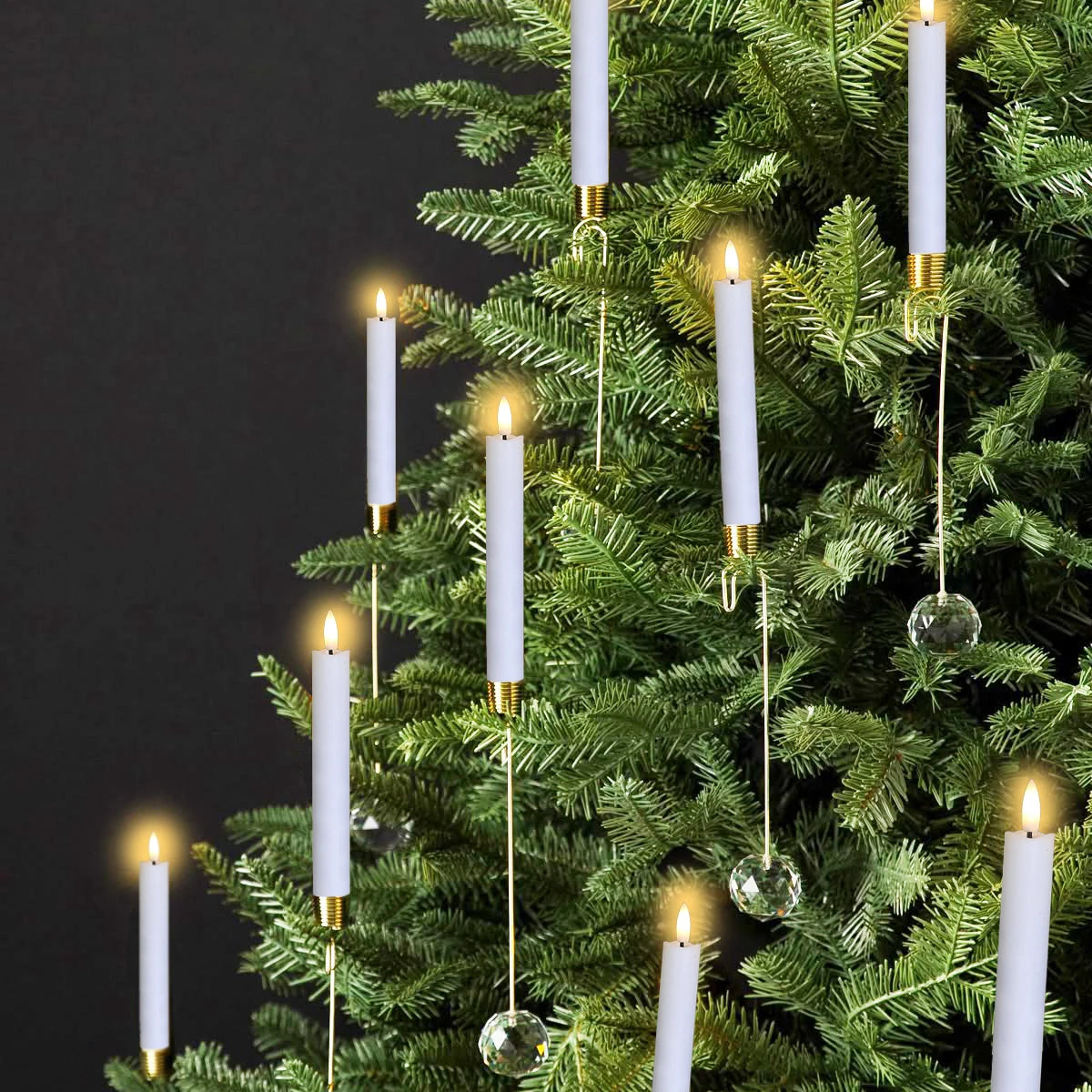 12-300 pcs Flameless Taper Candles LED Candles 7.5in Battery Operated for Wedding Decoration Candle for Holiday/Church/Christmas