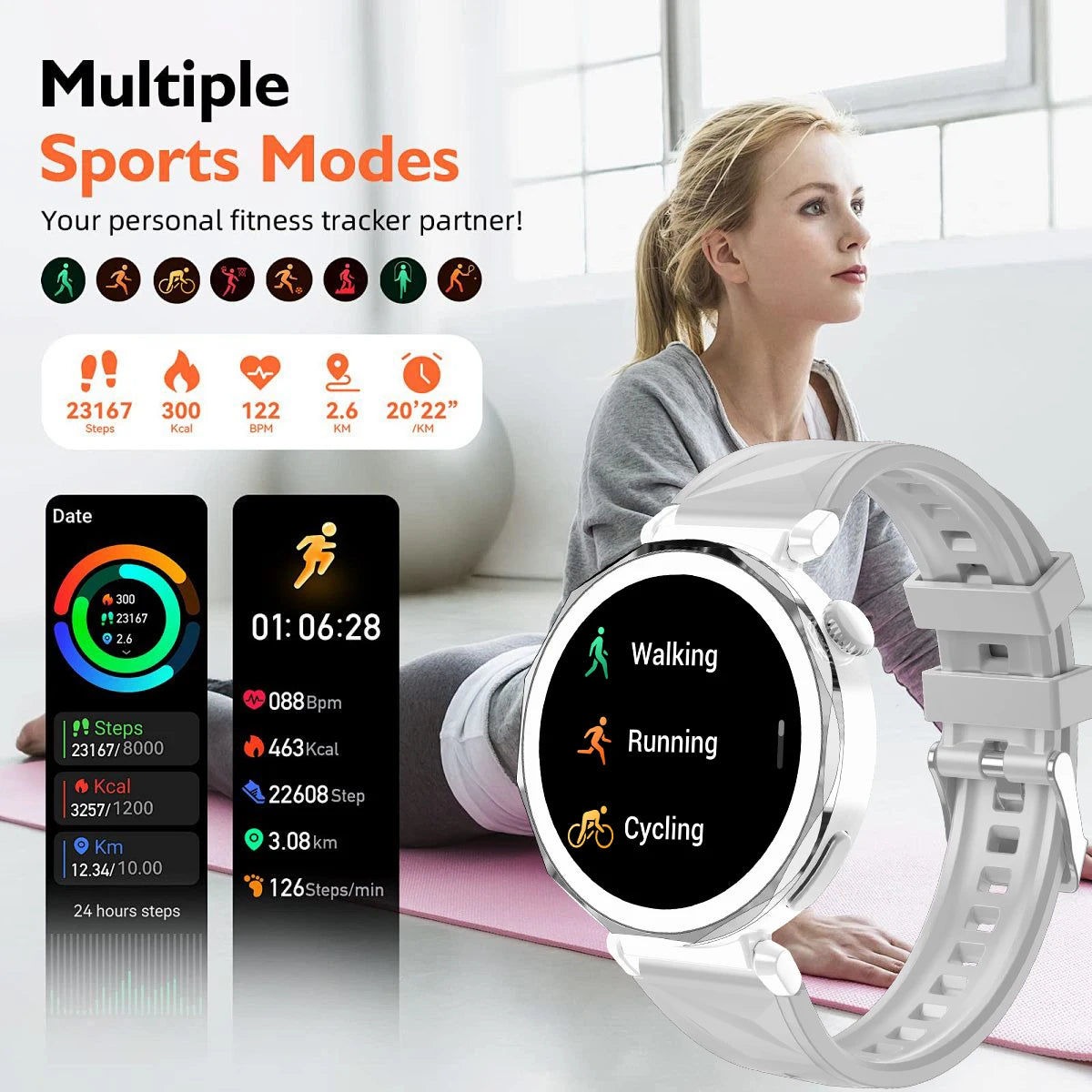 GT5 Mini Smartwatch with GPS NFC & Bluetooth Call