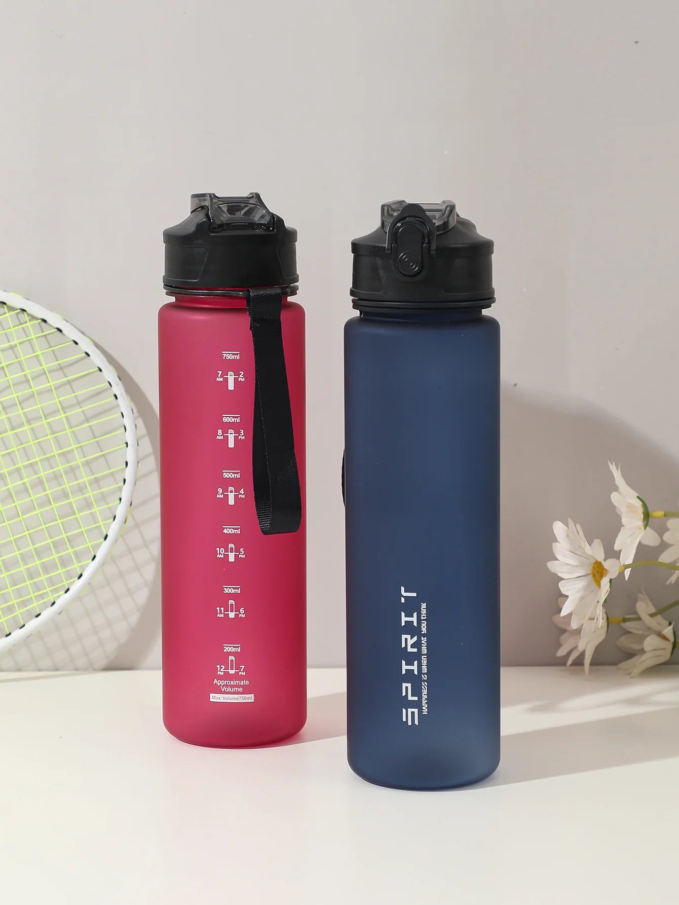 750ml Sports Water Bottle with Straw & Lock