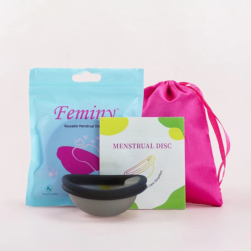 Medical Silicone Menstrual Disc With String Menstrual Cup Period Menstrual Collector Menstruation Disk Women Health Care Hygiene