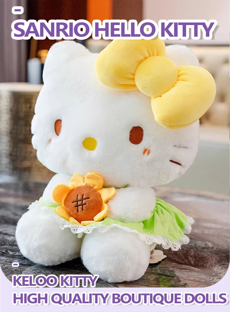 Sanrio Hello Kitty Cinnamoroll Anime Cute Cats Children Stuffed Toys Plush Toys Kawaii Baby Birthday Party Gifts Dolls For Girls
