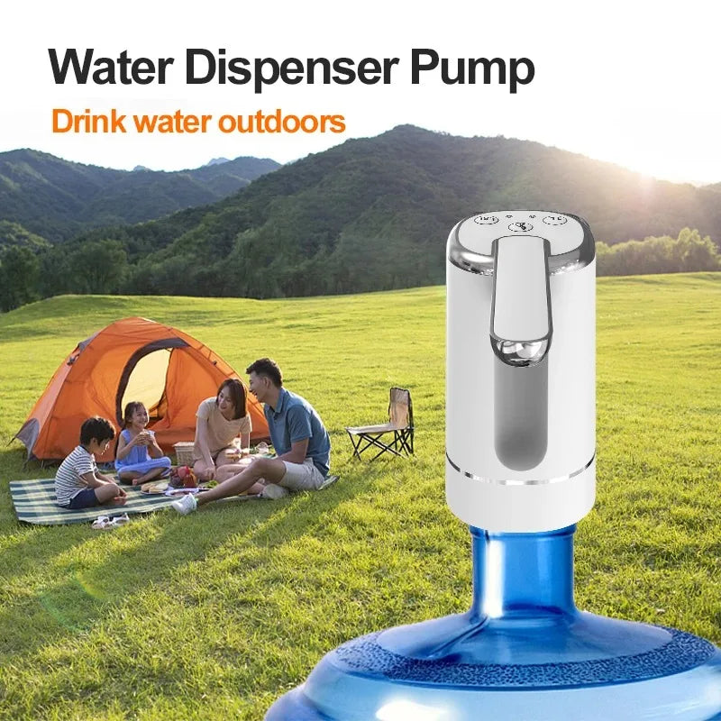 Foldable Water Dispenser Pump Handheld Portable USB Rechargeable Electric for Bottle Jug No Spill Quick Flow Desk Travel Camping