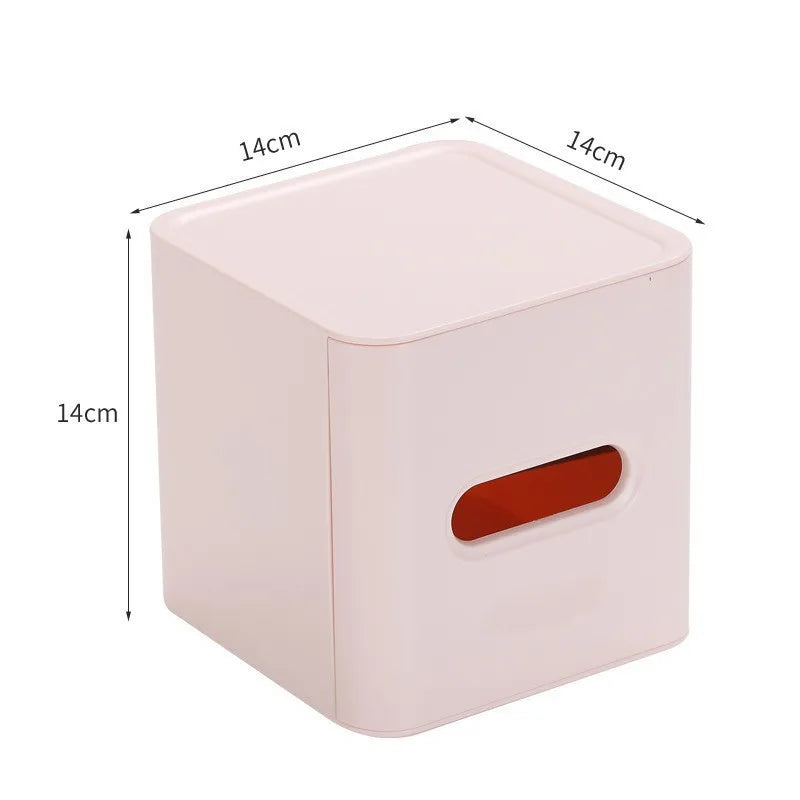 Tissue Towel Dispenser Desktop Toilet Paper Roll Holder Plastic Box for Bathroom Kitchen Household or Office Paper Organizer