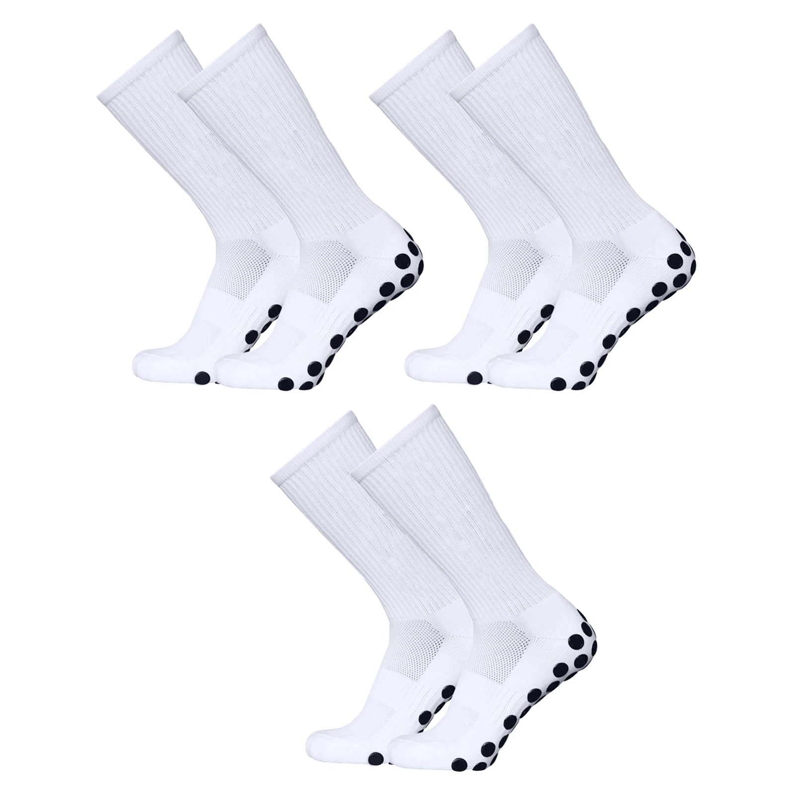 Lixada 3 Packs Sports Socks Athletic Stockings Anti-slip Quick Dry Football Soccer Socks For Football Basketball Hockey Running