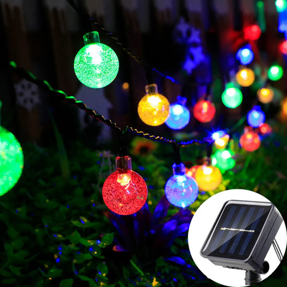 LED String Light Solar Fairy Lights 5m 20LED Warm Light Waterproof Outdoor Garden Wedding Decoration Christmas Lamp