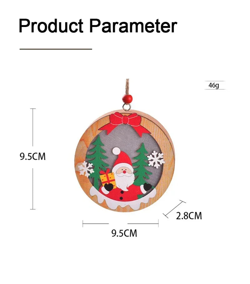 Christmas Decorations LED Night Light Luminous Christmas Tree Pendant Santa Claus Snowman Pendant Ornament Xmas Night Lights